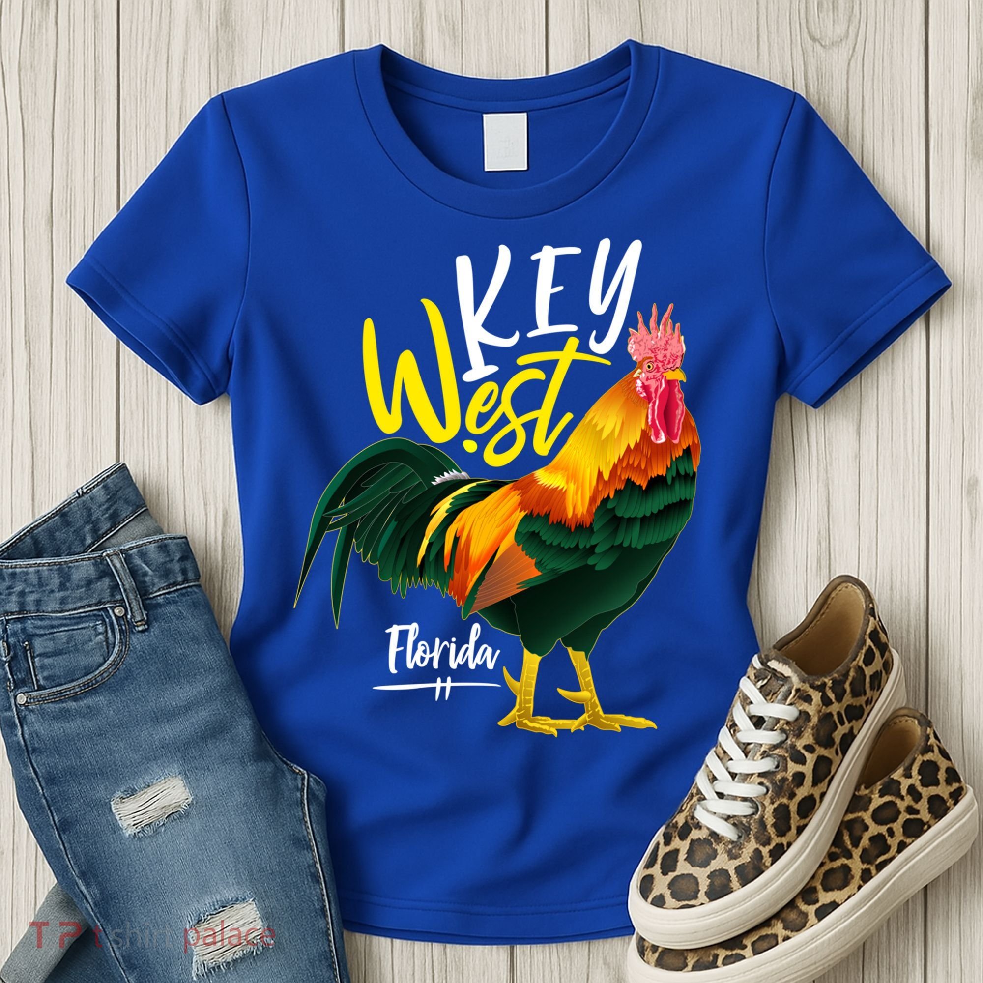 Key West Florida Keys Rooster Vacation Cruise Souvenir Gift Great Gift Women's T-Shirt