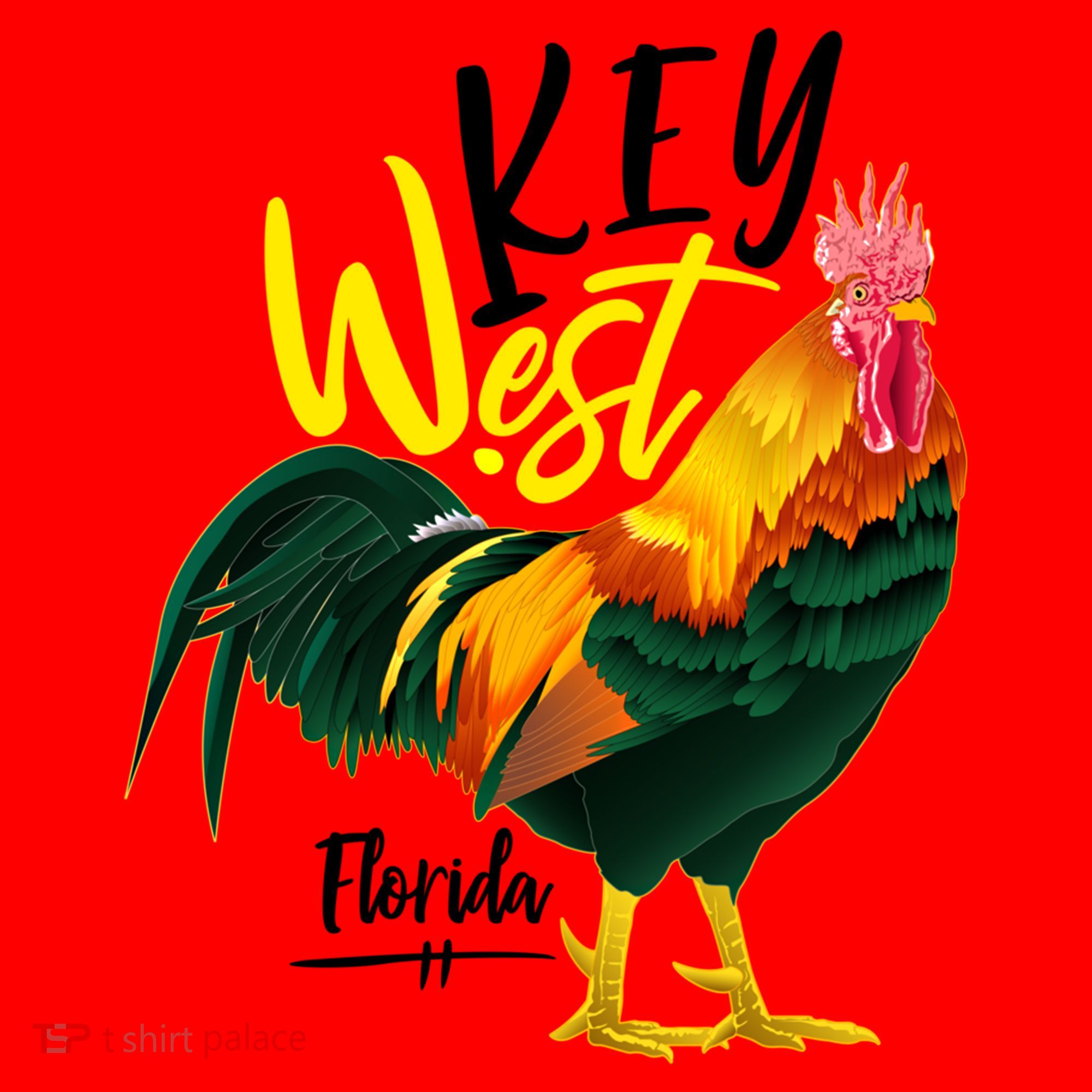 Key West Florida Keys Rooster Vacation Cruise Souvenir Gift Great Gift Santa Hat