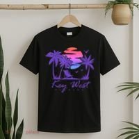 KEY WEST FLORIDA Spring Break Vacation Retro Vintage Sunset T-Shirt thumb 2