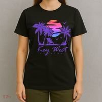 KEY WEST FLORIDA Spring Break Vacation Retro Vintage Sunset T-Shirt thumb 4