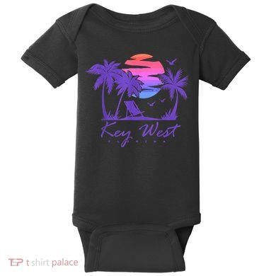 KEY WEST FLORIDA Spring Break Vacation Retro Vintage Sunset Baby Bodysuit