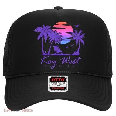 KEY WEST FLORIDA Spring Break Vacation Retro Vintage Sunset Hat