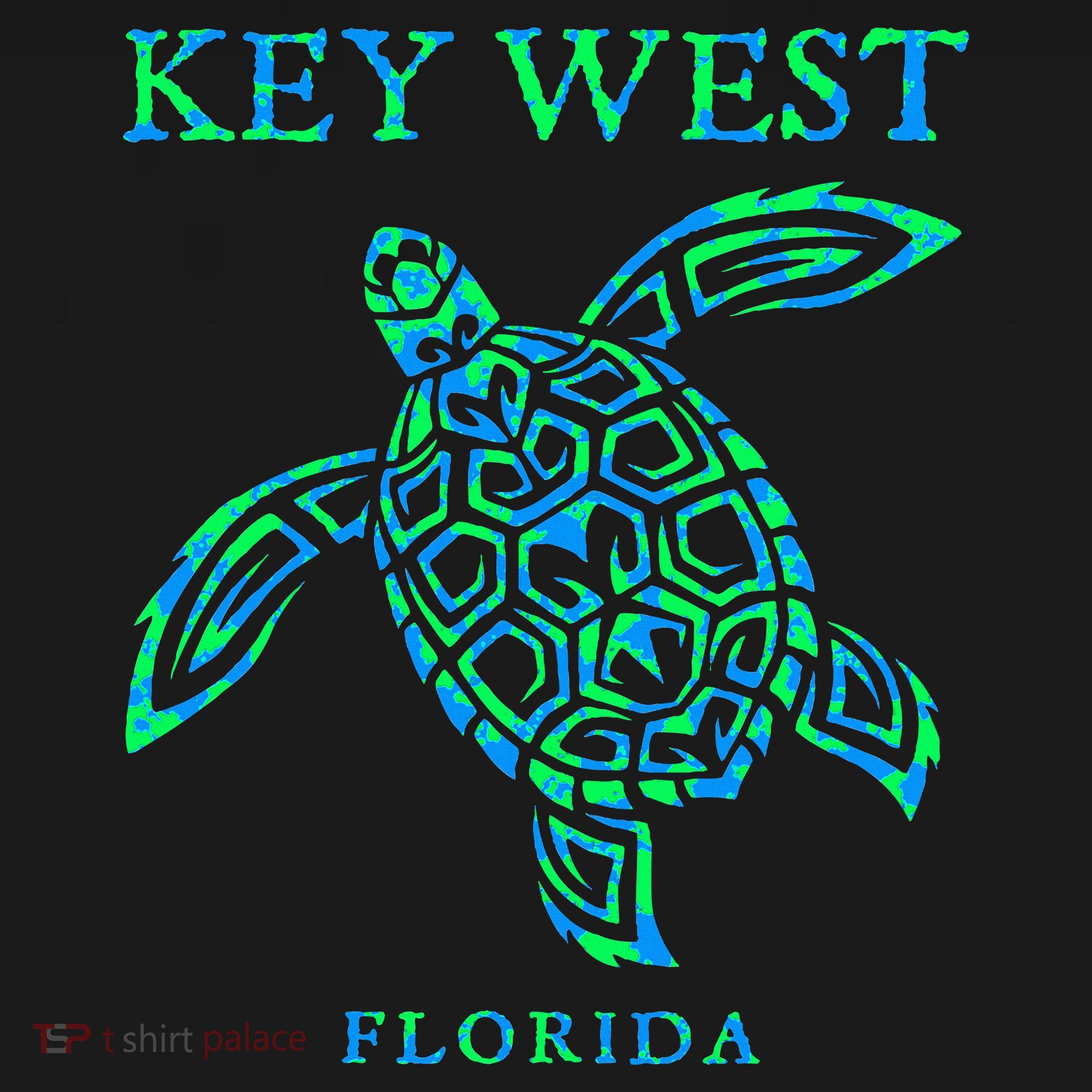 Key West Florida Sea Turtle Retro Boy Girl Vacation Souvenir Long Sleeve Shirt