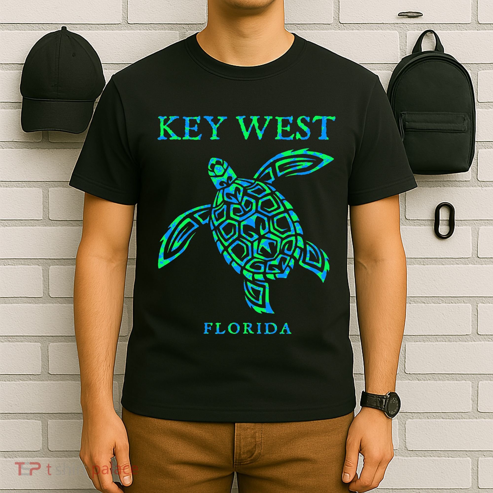 Key West Florida Sea Turtle Retro Boy Girl Vacation Souvenir T-Shirt