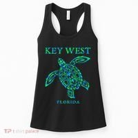 Key West Florida Sea Turtle Retro Boy Girl Vacation Souvenir Women's Tank Top thumb 0