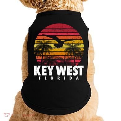 Key West Florida Vintage Retro Sunset Beach Gift Doggie Tank