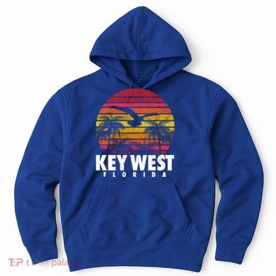 Key West Florida Vintage Retro Sunset Beach Gift Hoodie