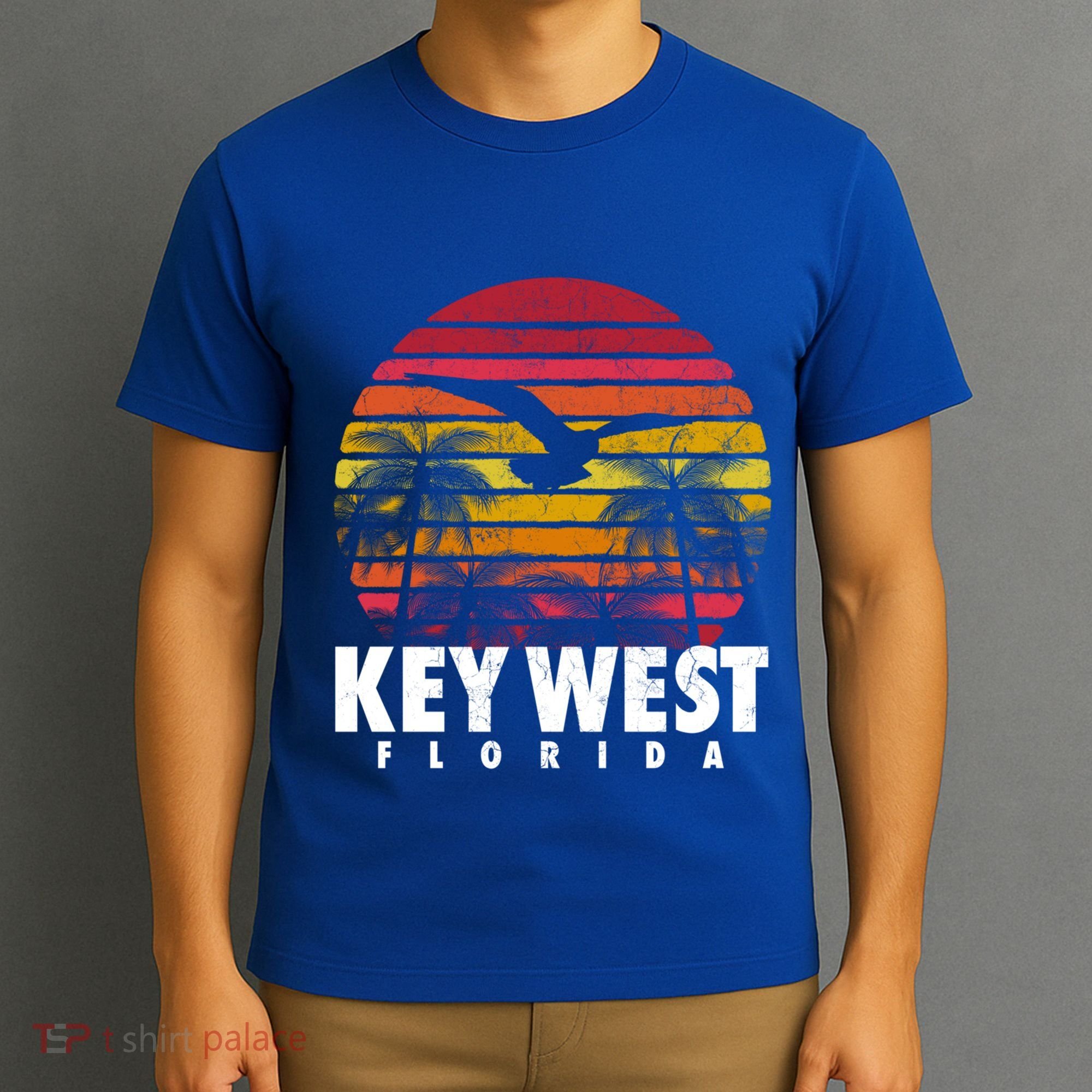 Key West Florida Vintage Retro Sunset Beach Gift T-Shirt