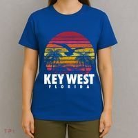 Key West Florida Vintage Retro Sunset Beach Gift T-Shirt thumb 4