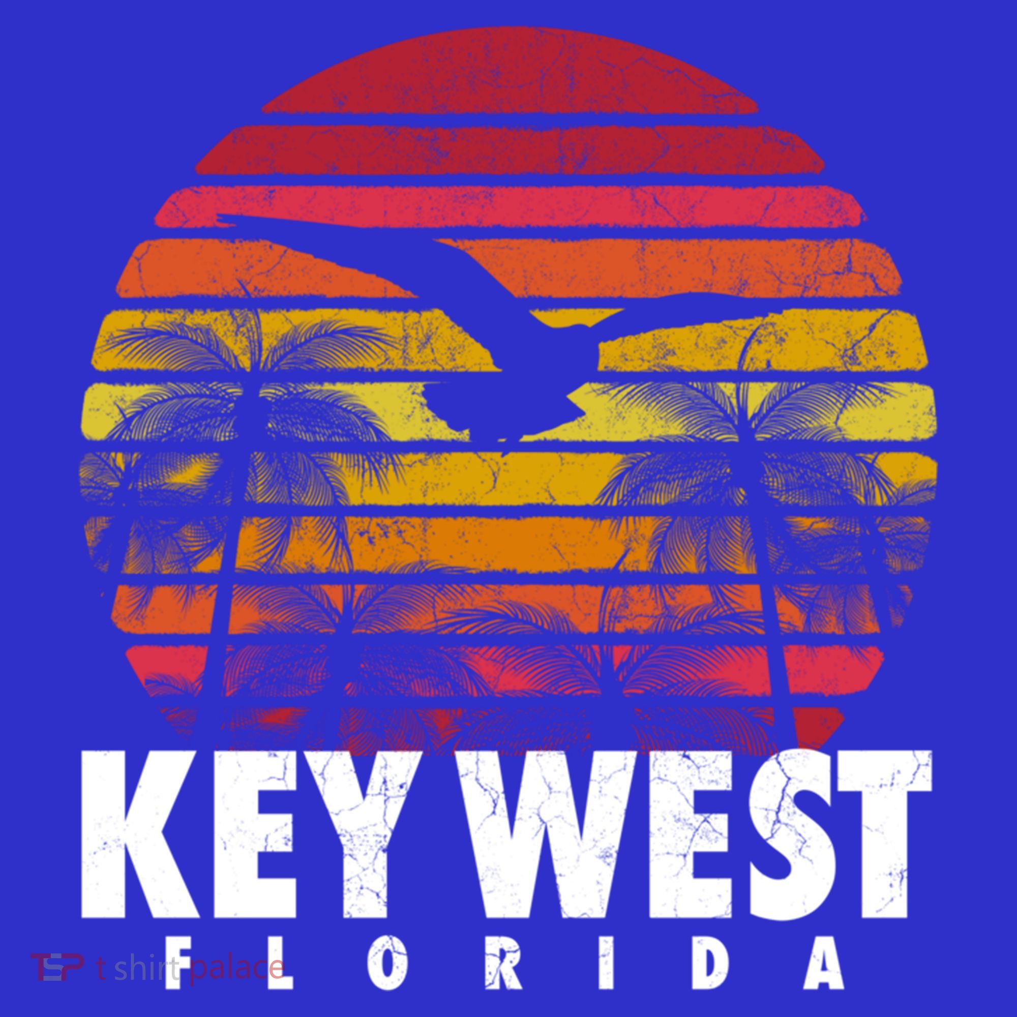 Key West Florida Vintage Retro Sunset Beach Gift T-Shirt