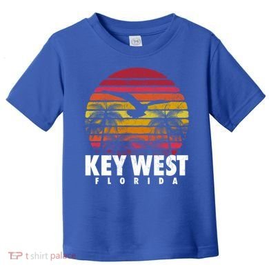 Key West Florida Vintage Retro Sunset Beach Gift Toddler T-Shirt