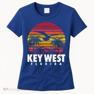 Key West Florida Vintage Retro Sunset Beach Gift Women's T-Shirt