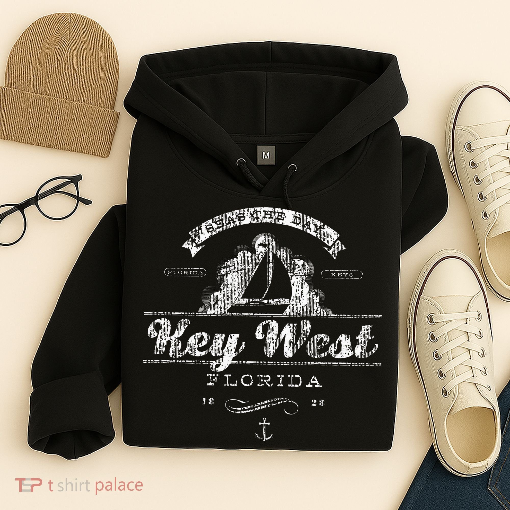 Key West Fl Sailboat Nautical Hoodie