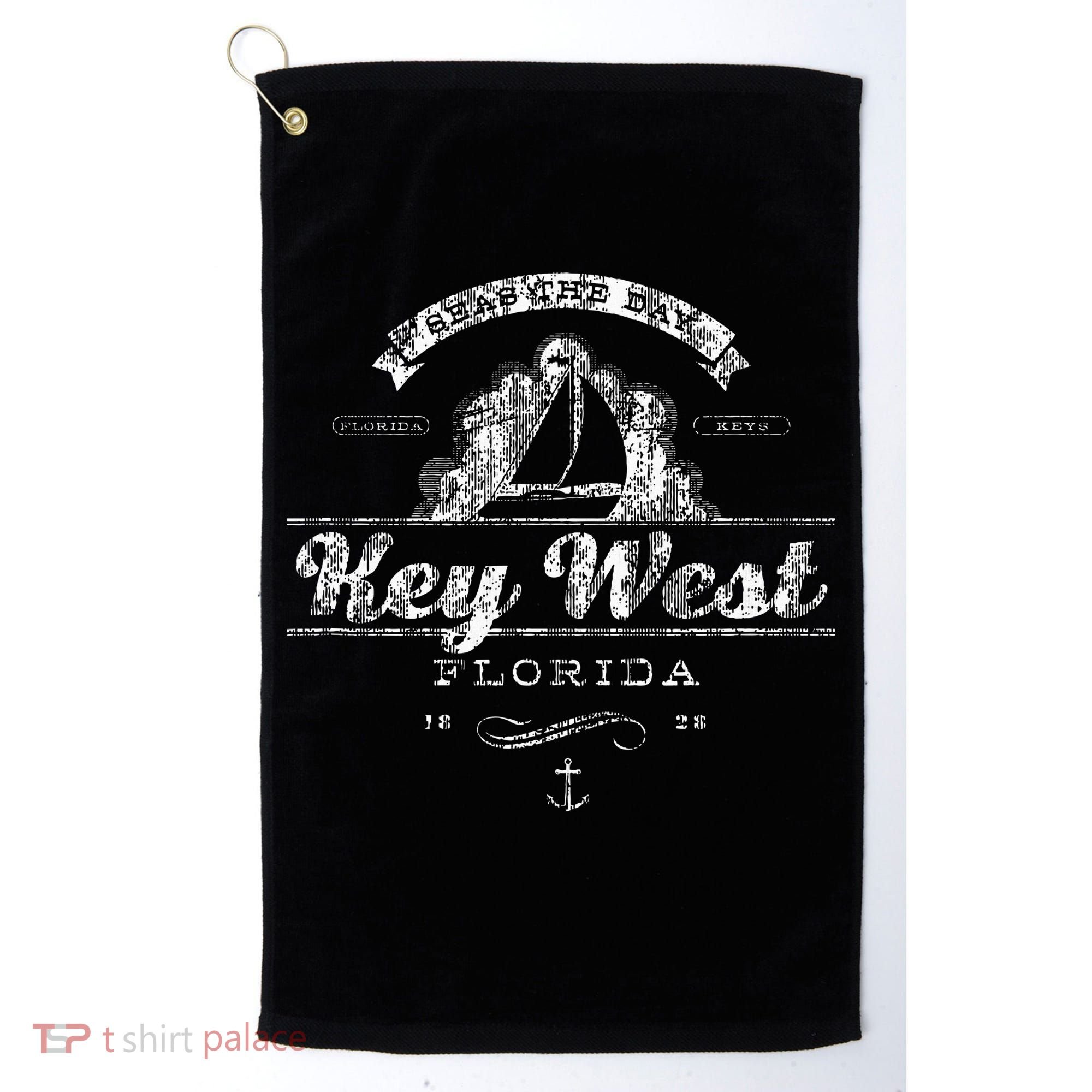 Key West Fl Sailboat Nautical Golf Towel