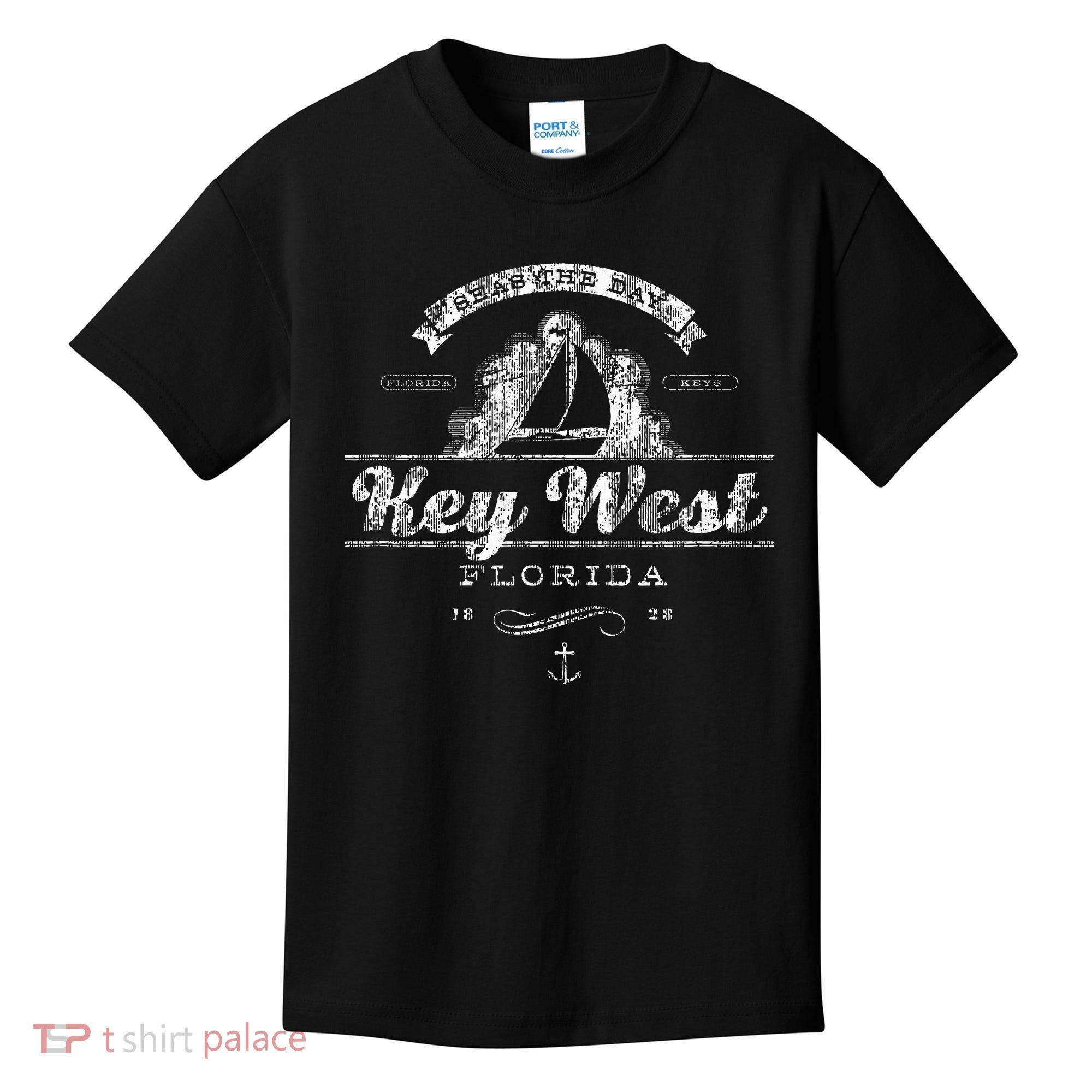 Key West Fl Sailboat Nautical Kids T-Shirt