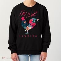 Key West Florida Chicken Lover Flower Hibiscus Souvenir Women's Sweatshirt thumb 0