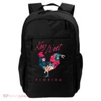 Key West Florida Chicken Lover Flower Hibiscus Souvenir Backpack thumb 0