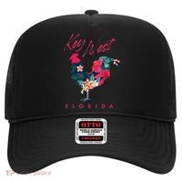 Key West Florida Chicken Lover Flower Hibiscus Souvenir Hat thumb 0