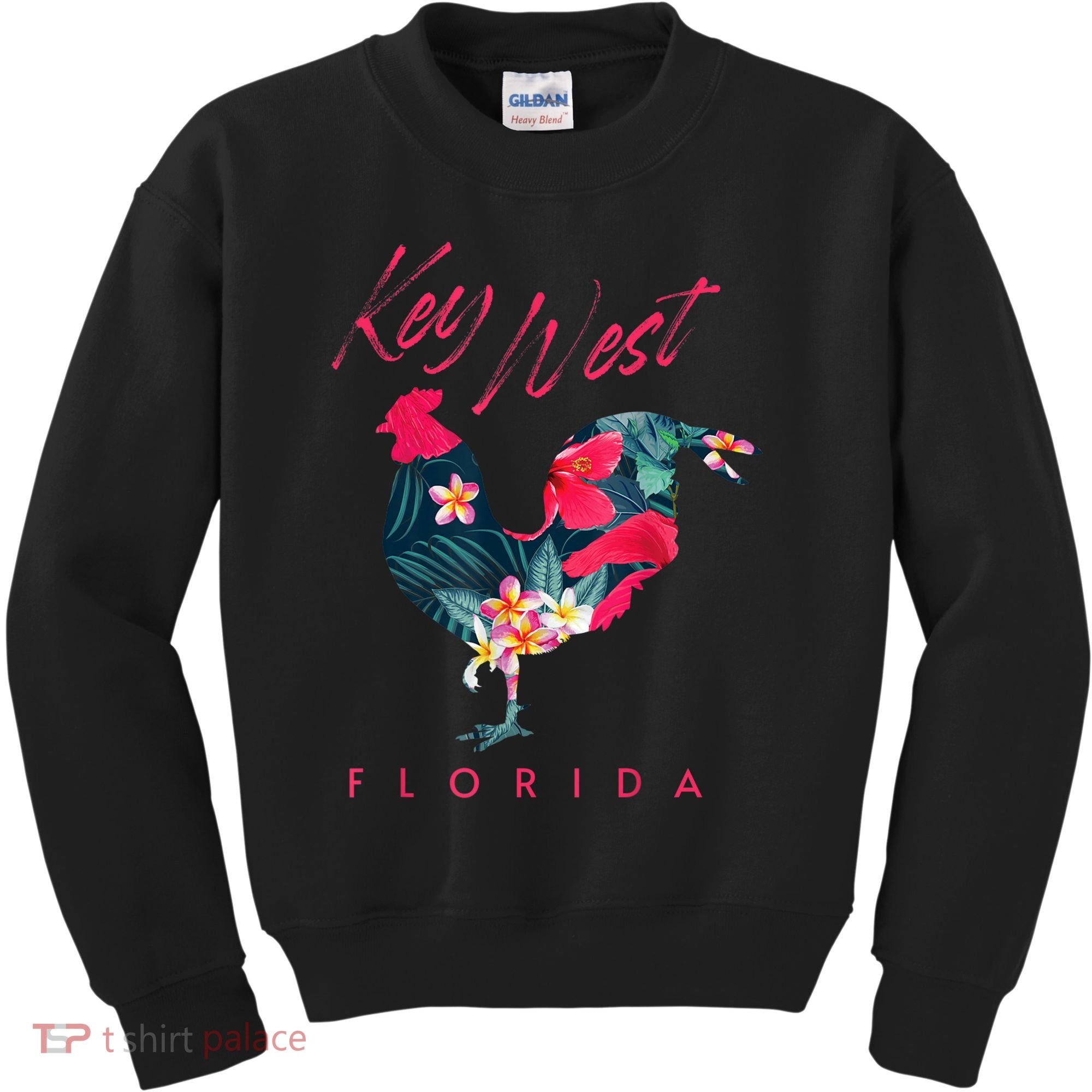 Key West Florida Chicken Lover Flower Hibiscus Souvenir Kids Sweatshirt