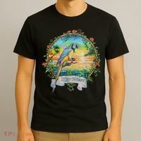 Key West, Florida Vintage Tropical Sunset Beach Parrot T-Shirt thumb 3