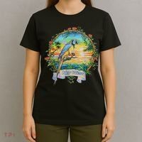 Key West, Florida Vintage Tropical Sunset Beach Parrot T-Shirt thumb 4