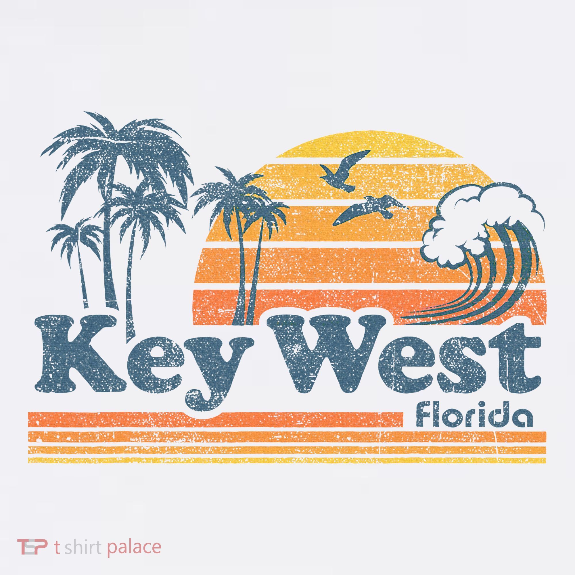 Key West Florida Beach Vintage Spring Break Vacation Women's Long Sleeve Shirt