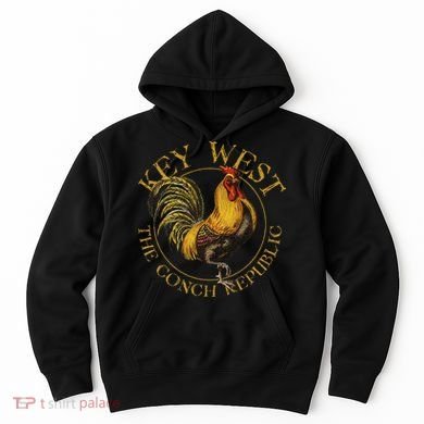 Key West Florida Vintage Rooster Design Souvenir Hoodie