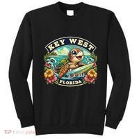 Key West Florida Cute Sea Turtle Surfing Sweatshirt thumb 0