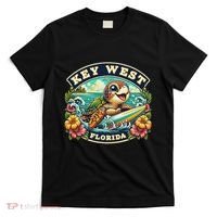 Key West Florida Cute Sea Turtle Surfing T-Shirt thumb 0