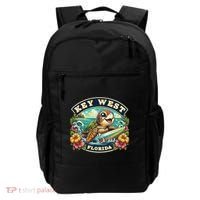 Key West Florida Cute Sea Turtle Surfing Backpack thumb 0