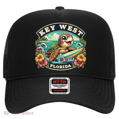 Key West Florida Cute Sea Turtle Surfing Hat