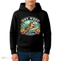 Key West Florida Cute Sea Turtle Surfing Kids Hoodie thumb 4