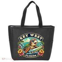 Key West Florida Cute Sea Turtle Surfing Tote Bag thumb 0