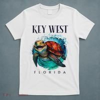 Key West Florida Watercolor Happy Sea Turtle T-Shirt thumb 5