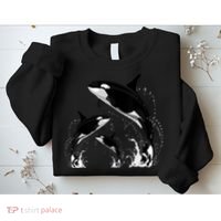 Killer Whale Gifts Shirt. Jumping Orca Killer Whales Killer Sweatshirt thumb 2