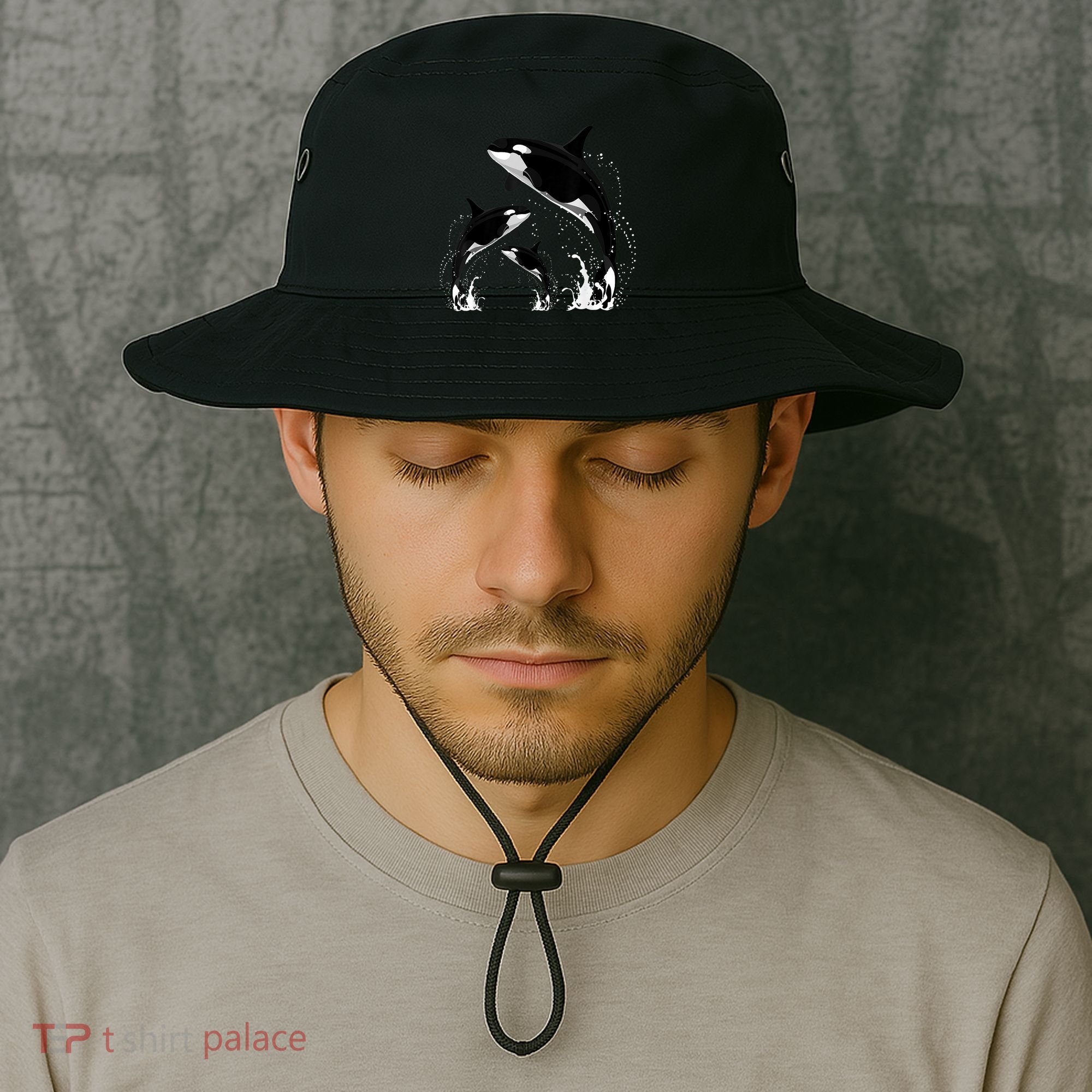 Killer Whale Gifts Shirt. Jumping Orca Killer Whales Killer Bucket Hat