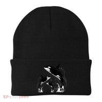 Killer Whale Gifts Shirt. Jumping Orca Killer Whales Killer Beanie thumb 0