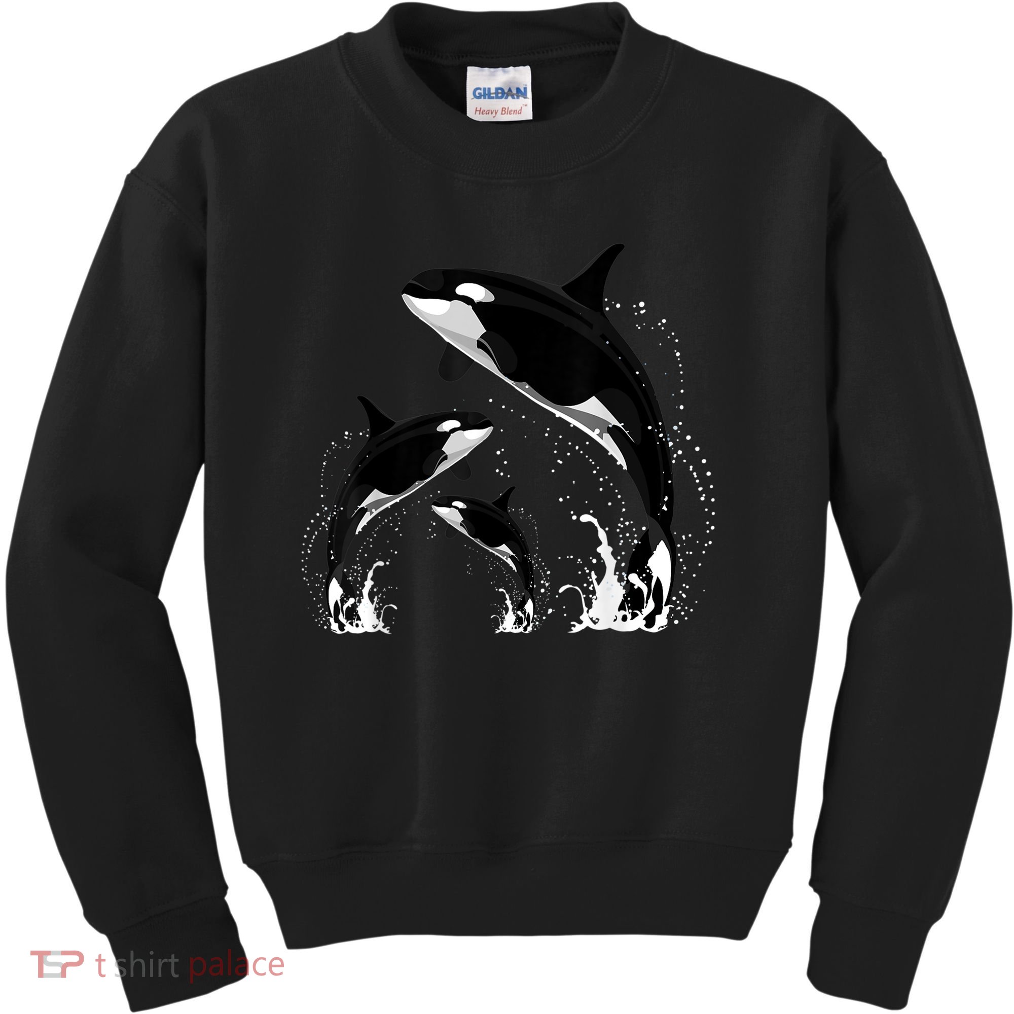 Killer Whale Gifts Shirt. Jumping Orca Killer Whales Killer Kids Sweatshirt