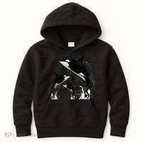 Killer Whale Gifts Shirt. Jumping Orca Killer Whales Killer Kids Hoodie thumb 0