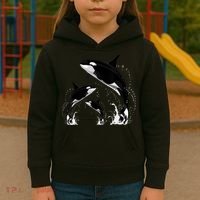 Killer Whale Gifts Shirt. Jumping Orca Killer Whales Killer Kids Hoodie thumb 3