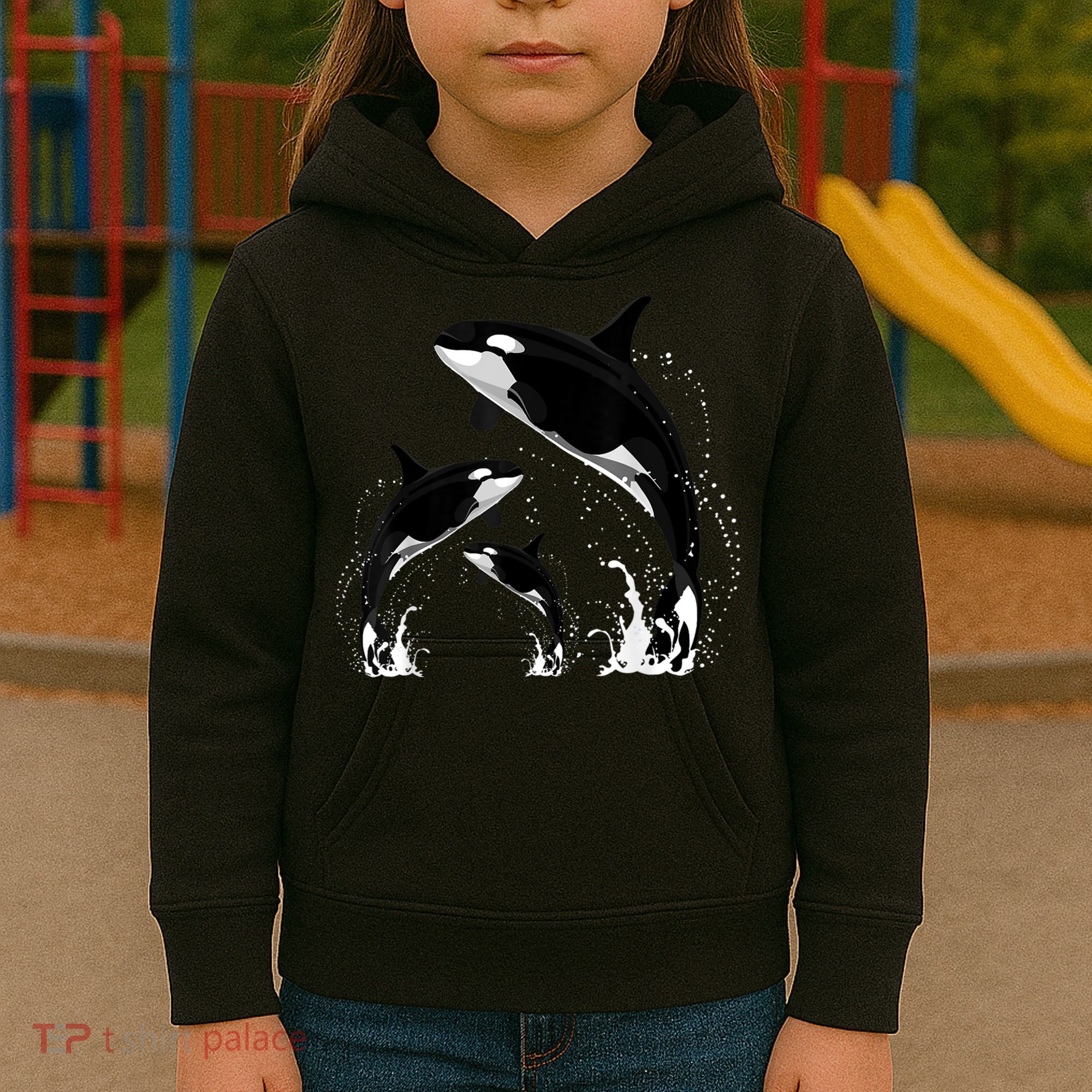 Killer Whale Gifts Shirt. Jumping Orca Killer Whales Killer Kids Hoodie