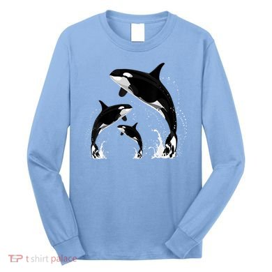 Killer Whale Gifts Shirt. Jumping Orca Killer Whales Killer Long Sleeve Shirt