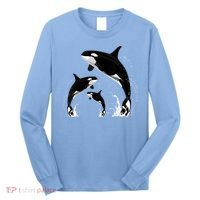 Killer Whale Gifts Shirt. Jumping Orca Killer Whales Killer Long Sleeve Shirt thumb 0