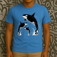 Killer Whale Gifts Shirt. Jumping Orca Killer Whales Killer T-Shirt thumb 3
