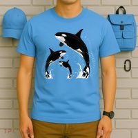 Killer Whale Gifts Shirt. Jumping Orca Killer Whales Killer T-Shirt thumb 5