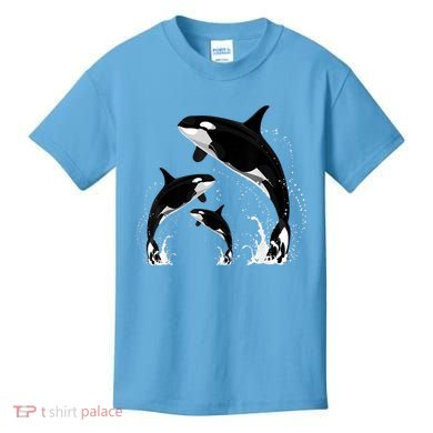 Killer Whale Gifts Shirt. Jumping Orca Killer Whales Killer Kids T-Shirt