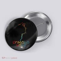 Kamala Walz Lettering Positive Funny Cat Lady Button thumb 0