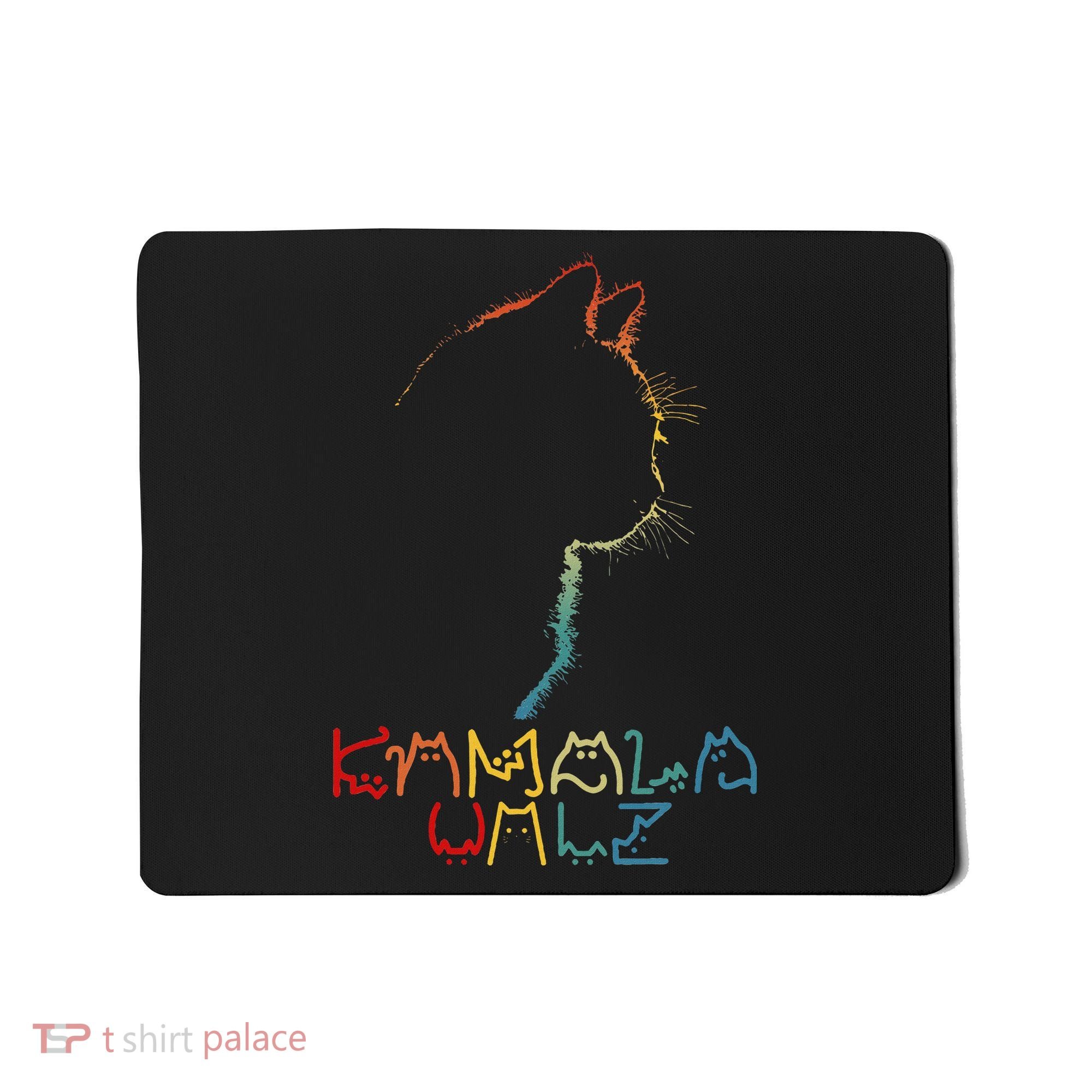 Kamala Walz Lettering Positive Funny Cat Lady Mousepad