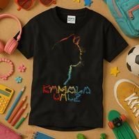 Kamala Walz Lettering Positive Funny Cat Lady Kids T-Shirt thumb 3