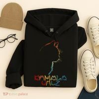 Kamala Walz Lettering Positive Funny Cat Lady Hoodie thumb 4